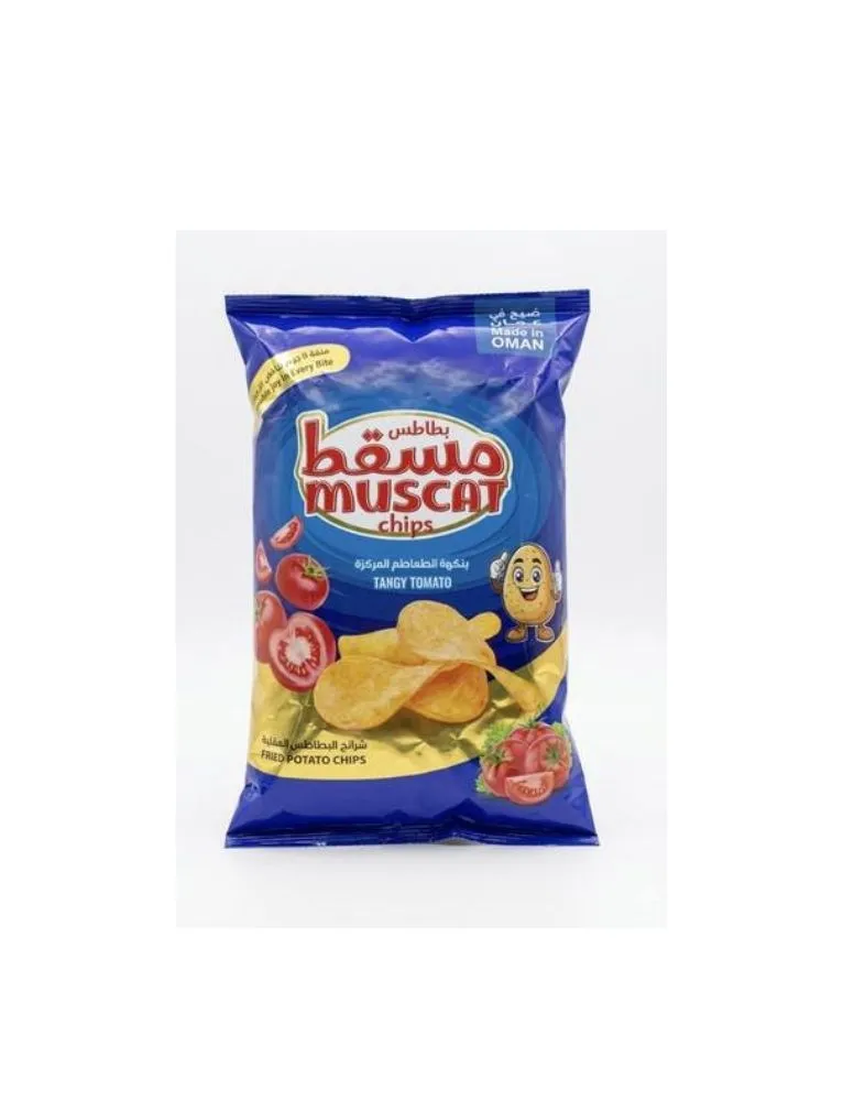 بطاطس مسقط نكهة الطماطم المركزة 75 جم/MUSCAT CHIPS TANGY TOMATO 75 G