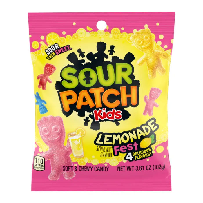 سور باتش كيدز اكستريم ليمون 110جم/SOUR PATCH EXTREME KIDS LEMON PEG 110 G