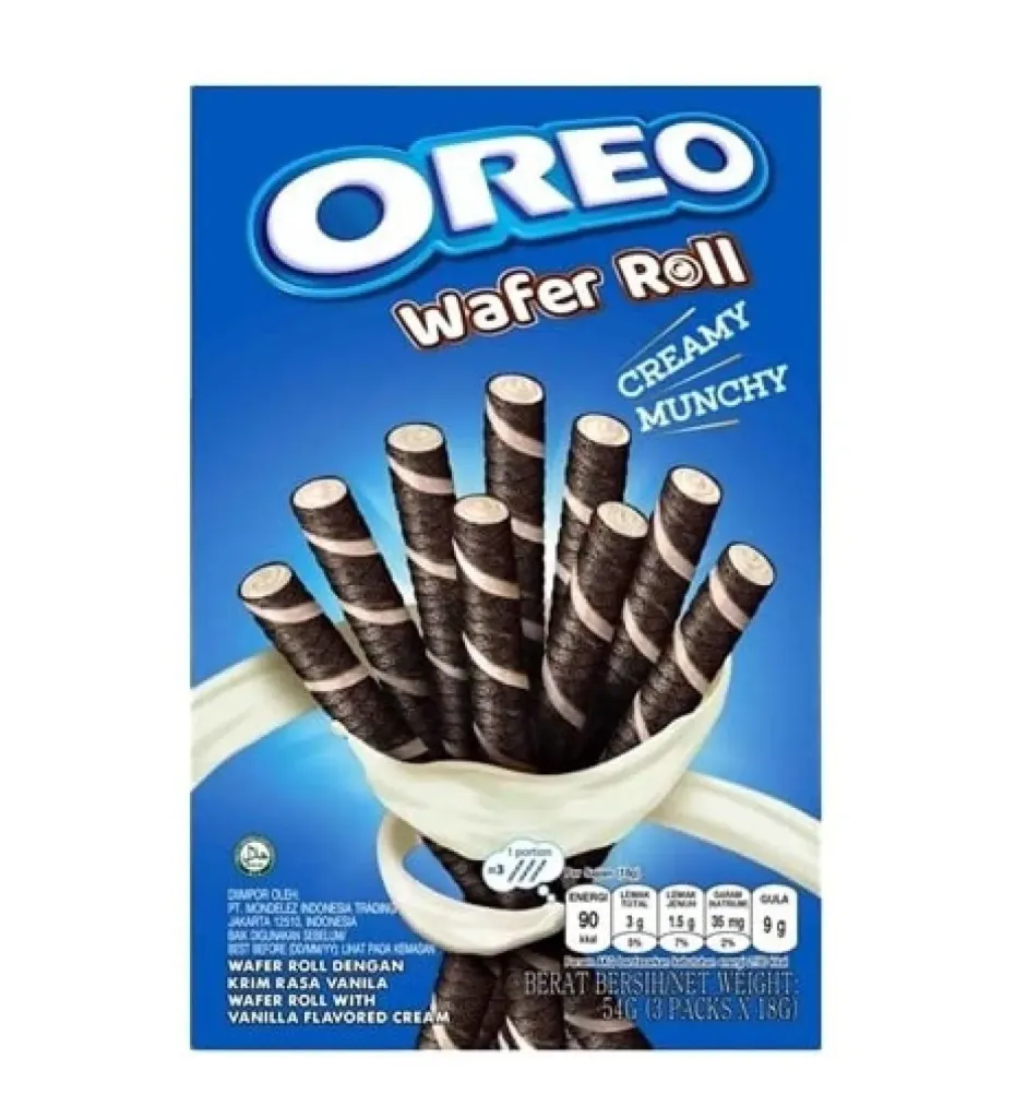 ويفر رول اوريو فانيليا 54 جرام/OREO WAFER ROLL VANILLA 54 G