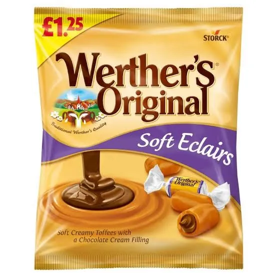 فيرذر أورجينال أكليرز طرية 100  جرام /WERTHER'S ORIGINAL SOFT ECLAIRS