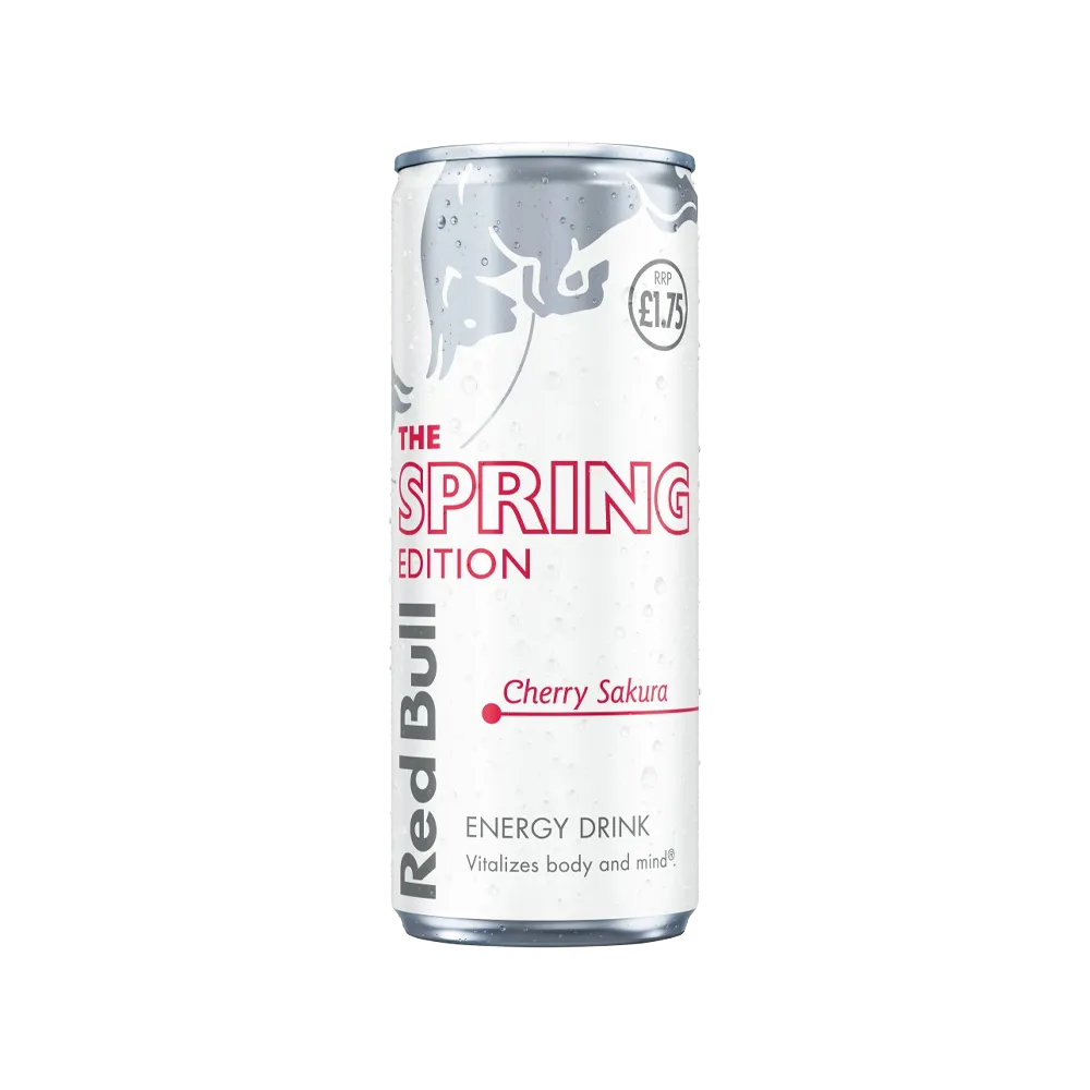 ريدبول وايت نكهة كرز ساكورا 250  مل/REDBULL NEW WHITE CHERRY XAKURA 250 ML