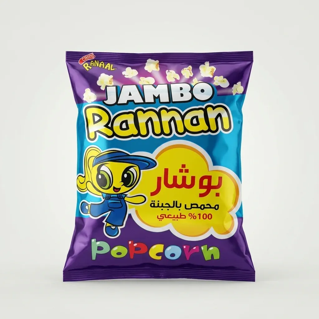 رنان فشار بالجبنة جامبو 50 جم/RANNAN POP CORN CHEESE JUMBO 50 G