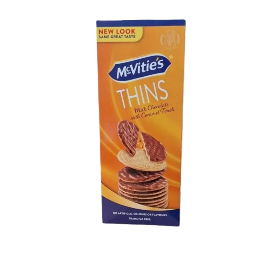 مكفيتيز رقائق بالكراميل 150 جم/MCVITIES THINS CARAMEL 150 GM