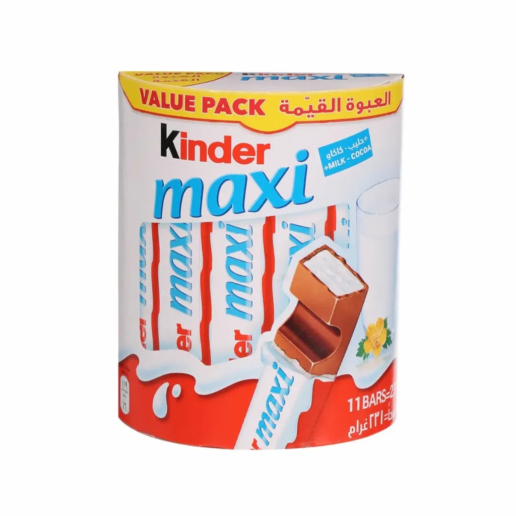 كيندر شوكولاته ماكس 231  جرام/kinder maxi chocolate 231g