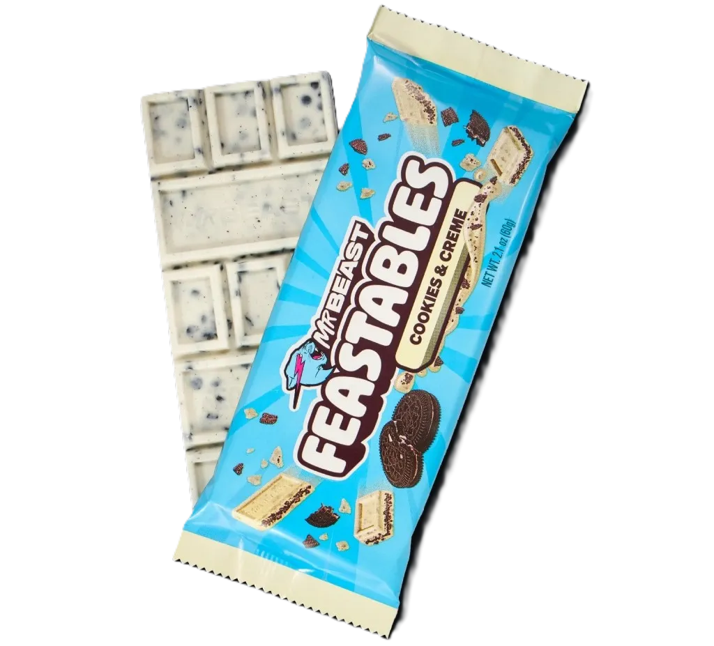 مستر بيست فيستبالز كوكيز اند كريم 60  جم/MR BEAST FEASTABLES COOKIES & CREME 60 G