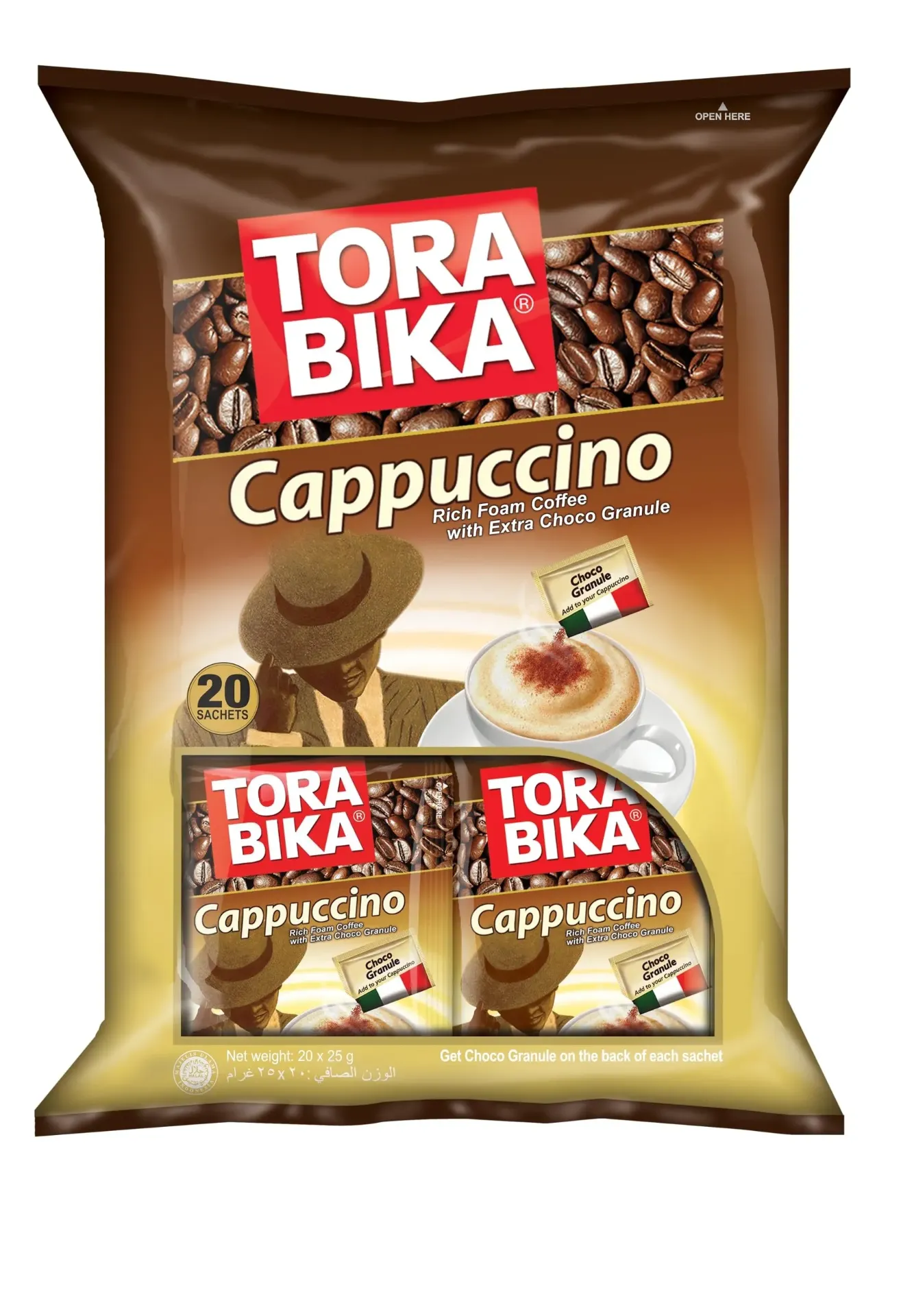 توربيكا كابتشينو 20*25جرام/TORABIKA CAPPUCCINO 3IN1 20*25G