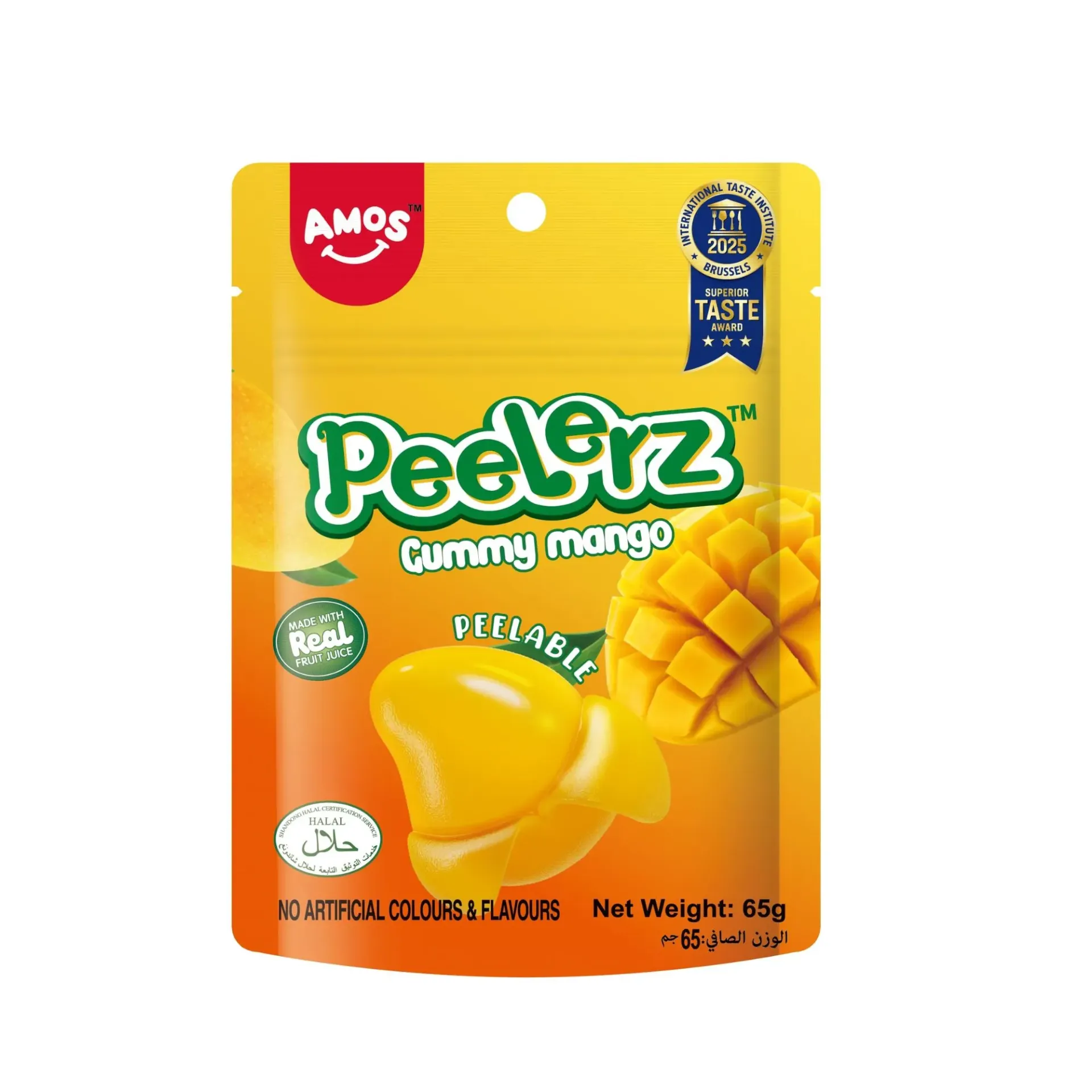 أموس بيلرز حلوى جيلى المانجو 65 جم/AMOS PEELERZ GUMMY MANGO 65 G