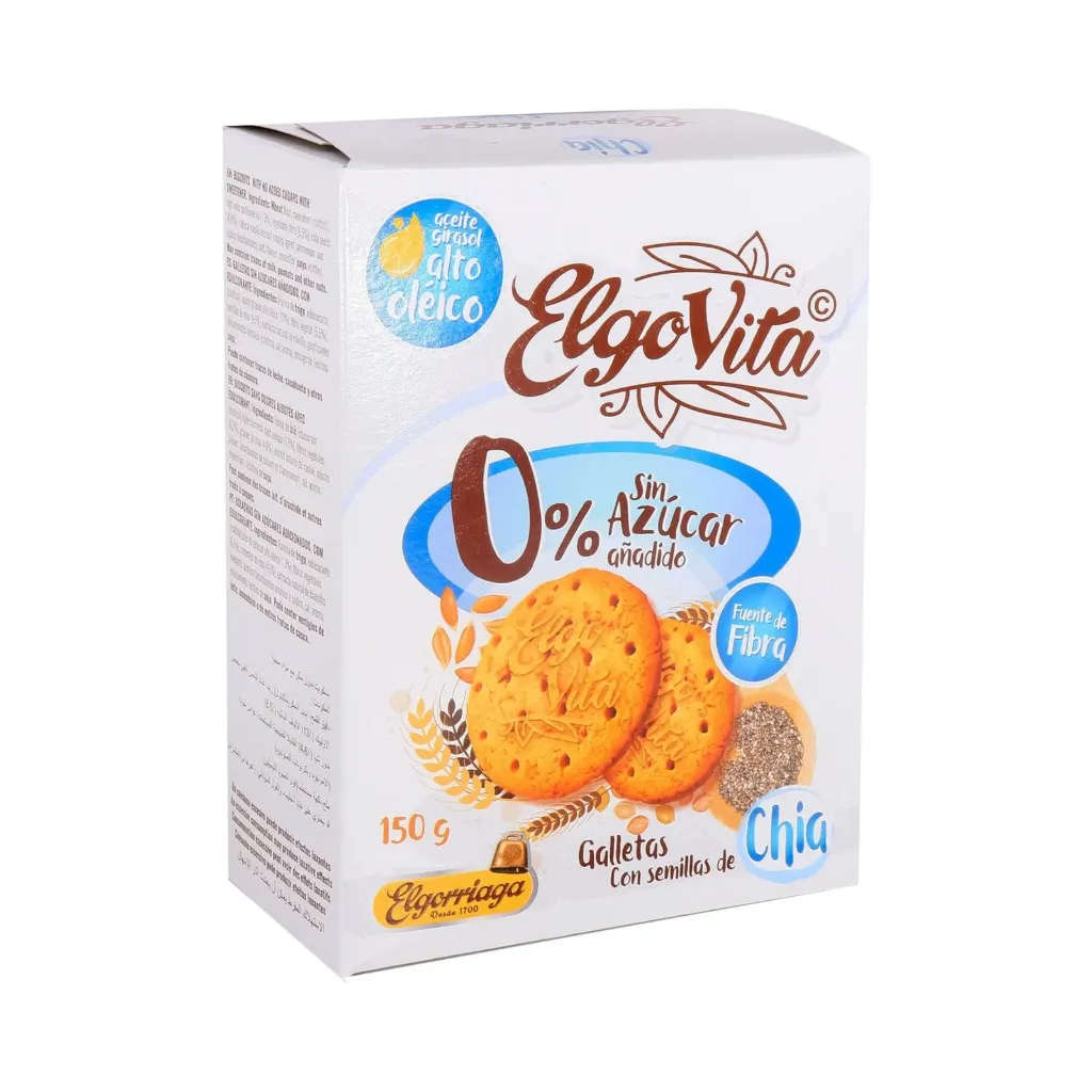 بسكويت بدون سكر بالشاى 150  جم/ELGOVITA SUGAR FREE BISCUITS CHAI 150 G
