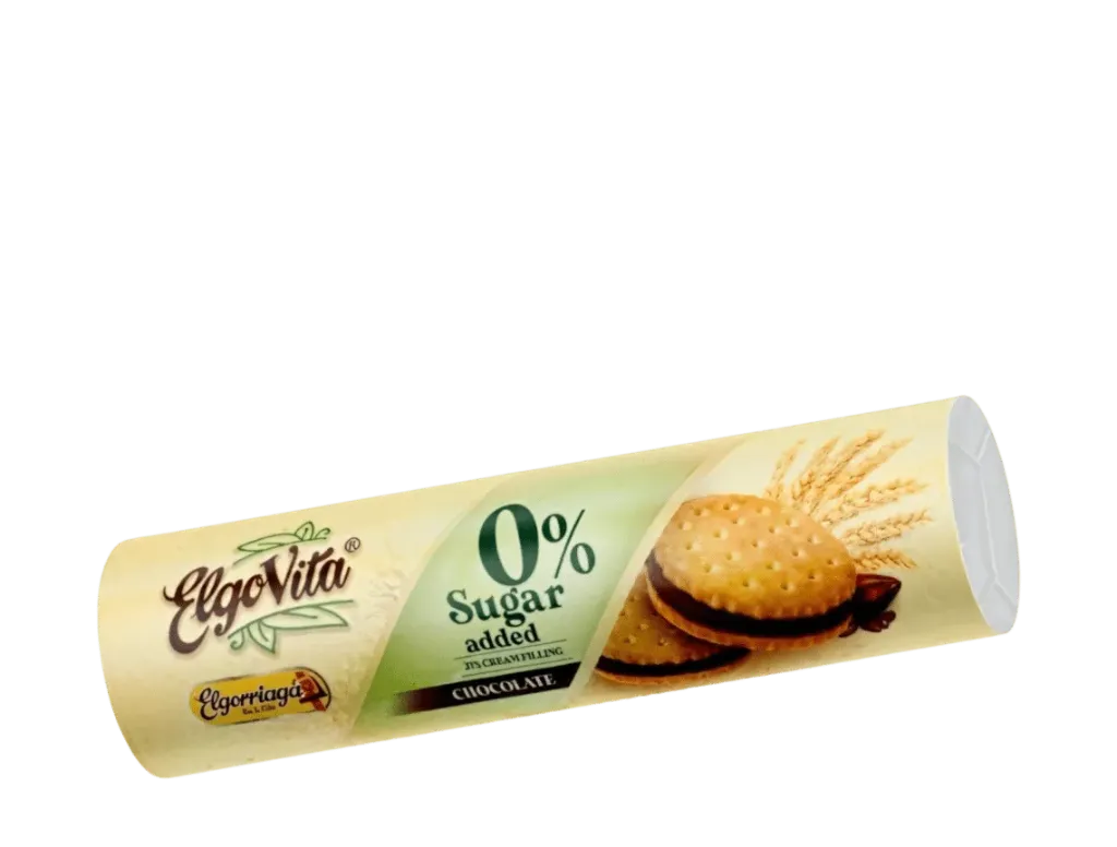 بسكويت محشى بالكريمة نكهة الشوكولاتة بدون سكر 180  جم/ELGOVITA SUGAR FREE CHOCOLATE SANDWISH BISCUITS CREAM FILLING 180 G