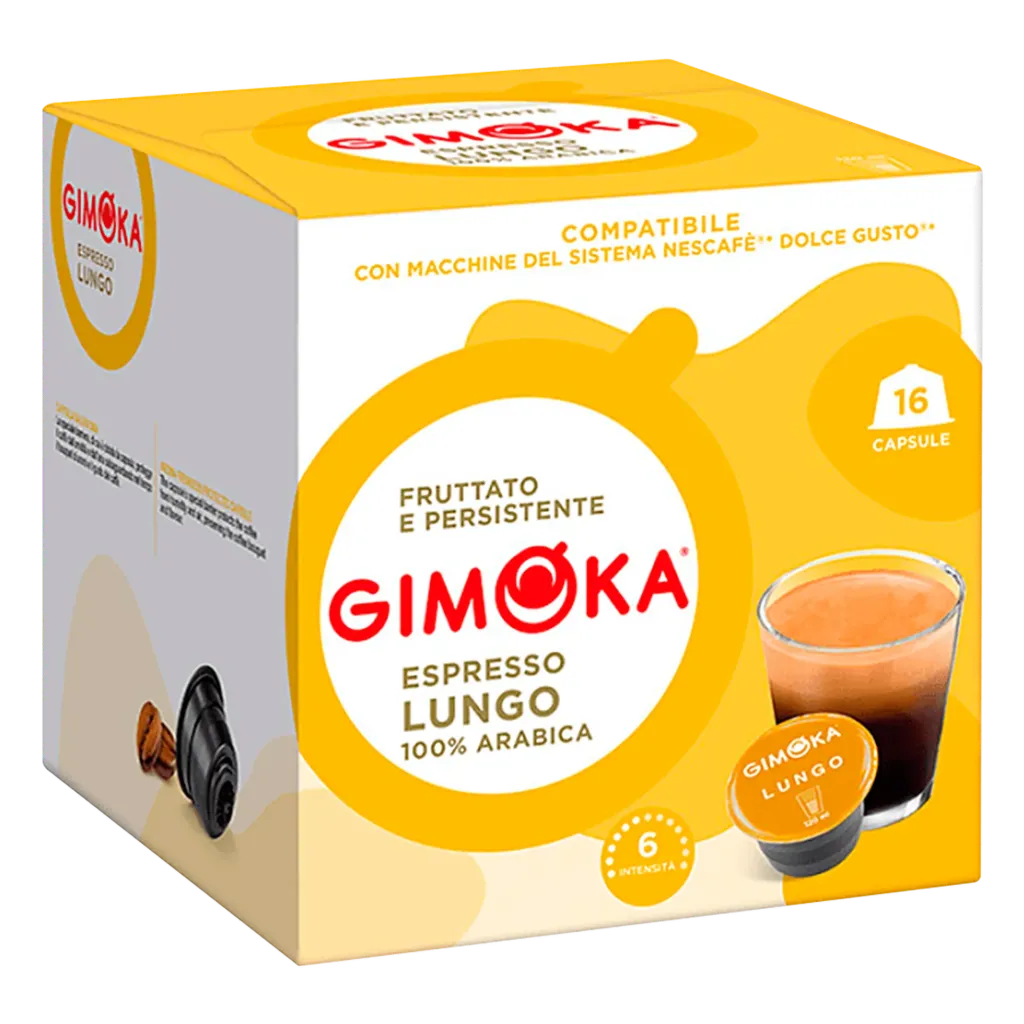 جيموكا كبسولات كافية لونجو 112  جم/GIMOKA CAPSUALES CAFE LUNGO 112 G