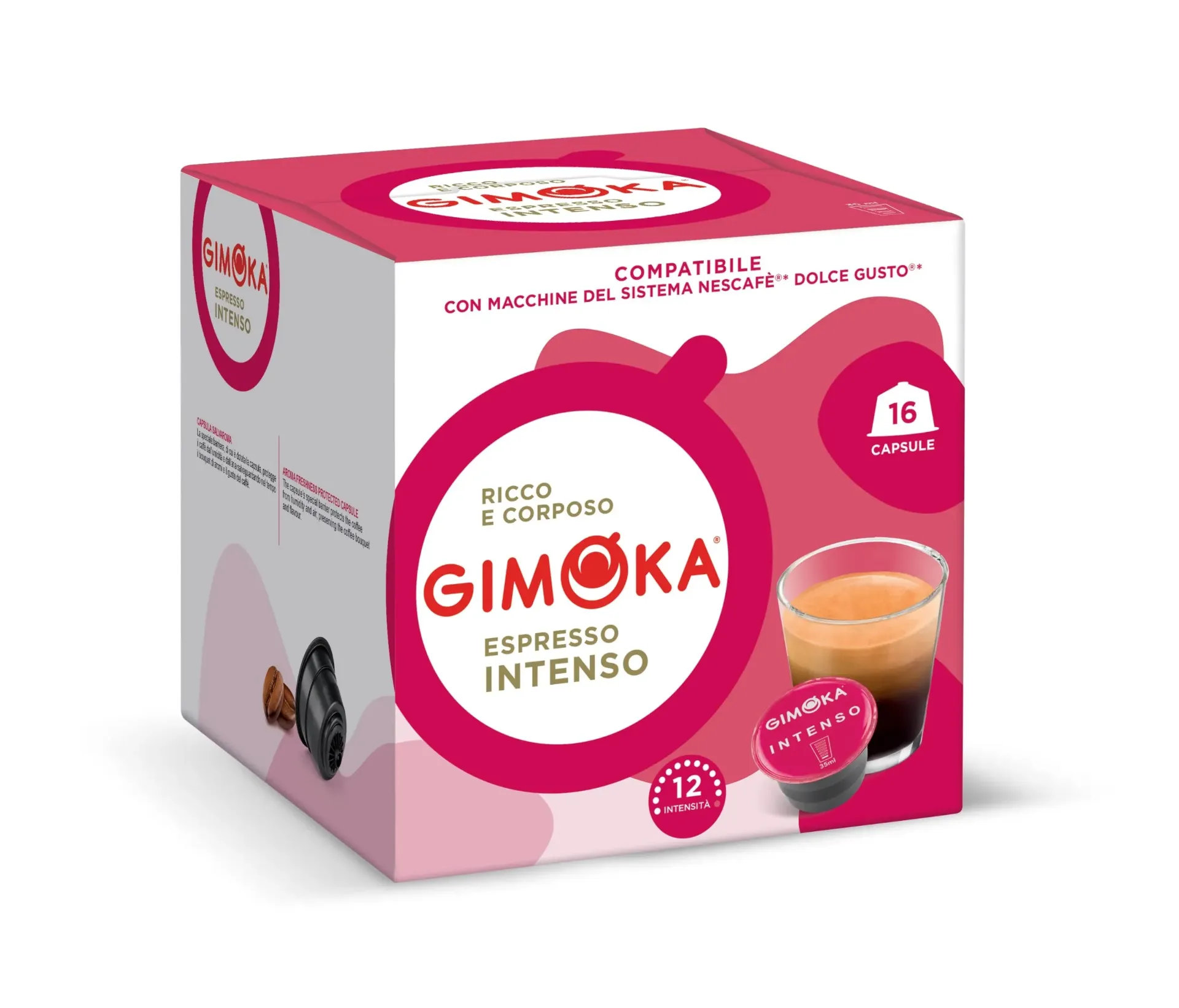 جيموكا كبسولات ايسبريسو انتنسو 112  جم/GIMOKA CAPSUALES ESPRESSO INTENSO 112 G