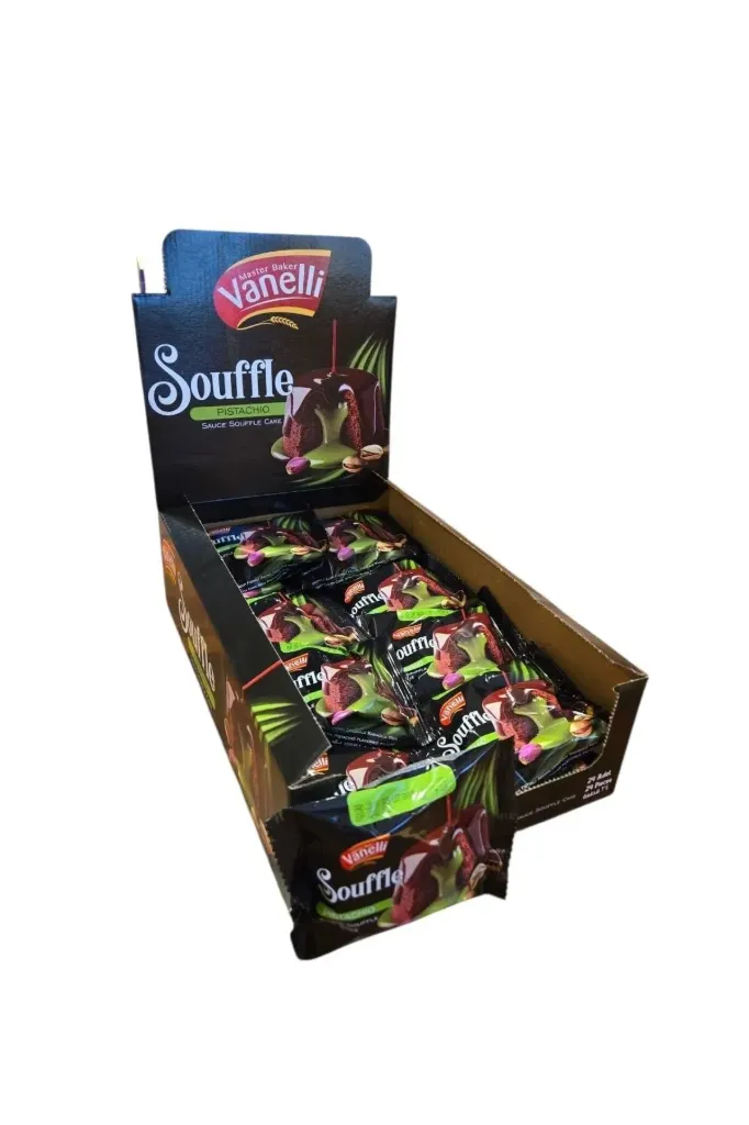 فانيلى سوفل كيك البيستاشيو 40 جم*24/VANELLI SOUFLE PISTACHIO CAKE 40 G*24