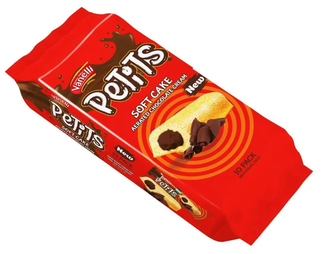 فانيلى بوتيت كيك الشوكولاتة 10*30  جم/VANELLI PETITS KAKAO CAKE 30 G*10