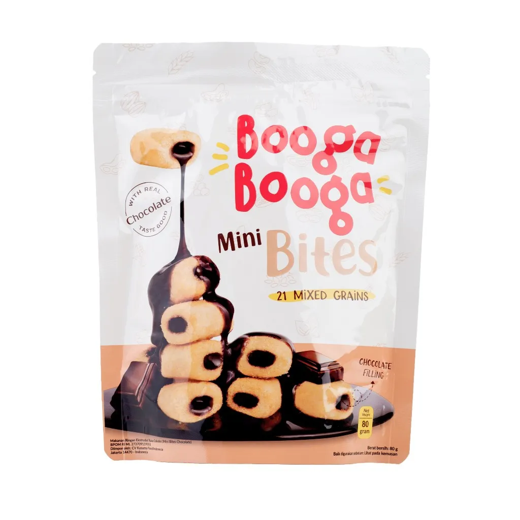 بوجا بوجا مينى بايتس بالشوكولاتة 80  جرام/BOOGA BOOGA MINI BITES WITH REAL CHOCOLATE 80 G