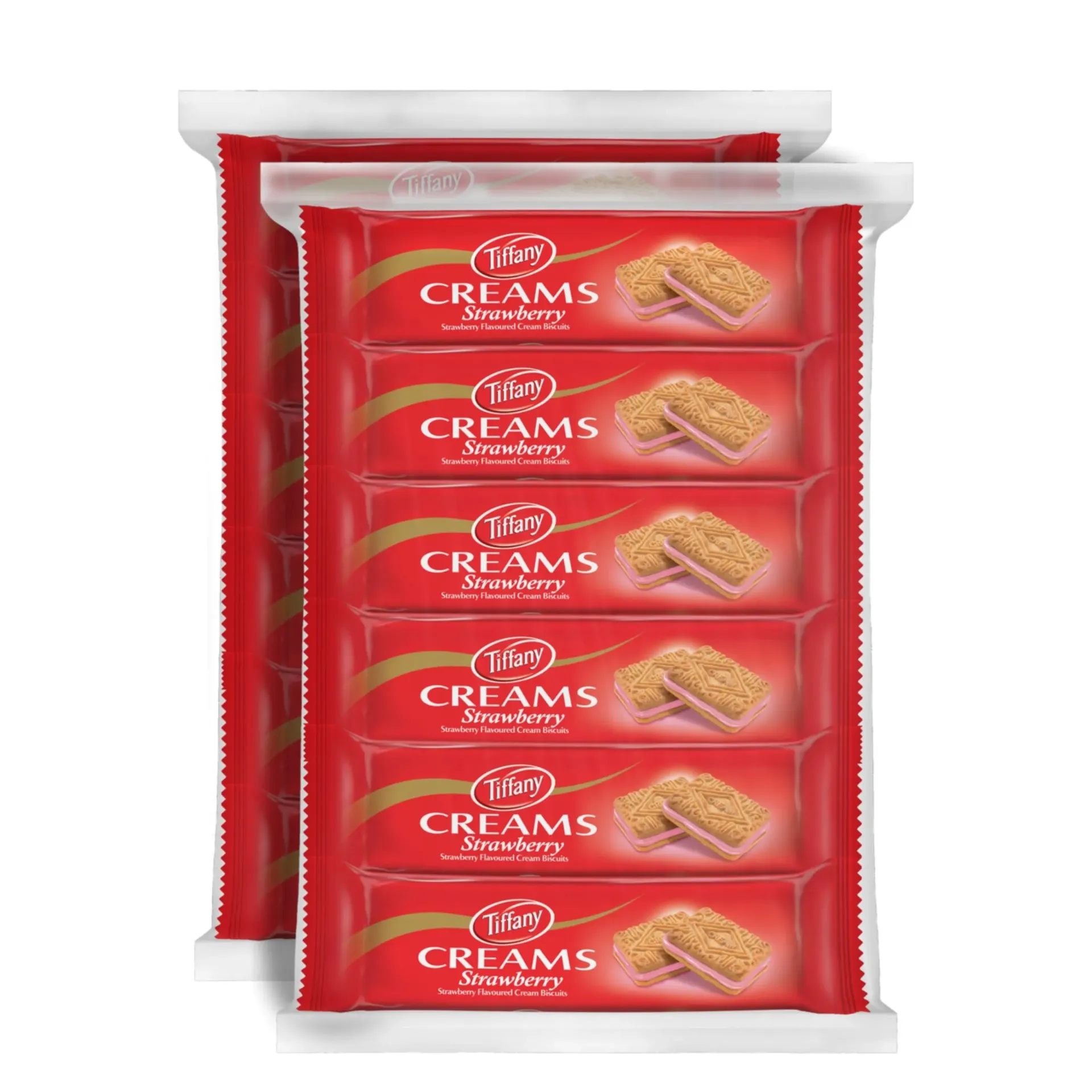 تيفانى كريمز بالفراولة 12*80 جم/TIFFANY CREAMS STRAWBERRY 12*80 G