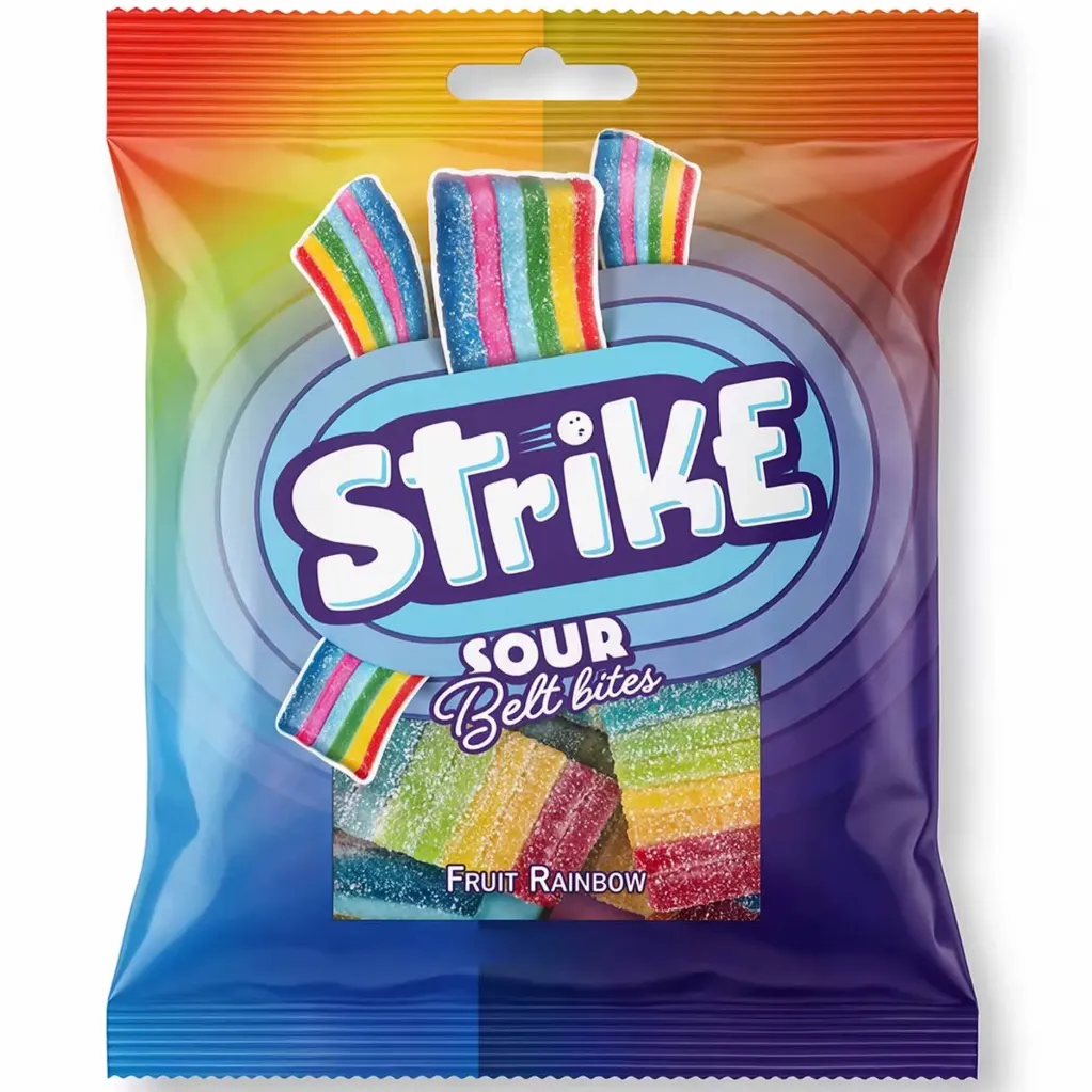 سترايك سور بيلت قوس قزح الفاكهة 70 جم/STRIKE SOUR BELT BITES FAIRY RAINBOW 70G