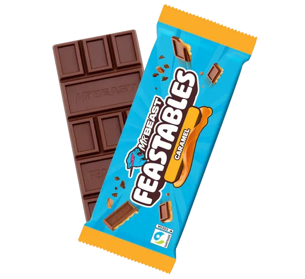 مستر بيست فيستبالز نكهة الكراميل 60  جم/MR BEAST FEASTABLES CARAMEL 60 G