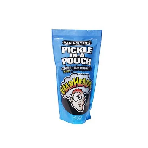 فان هولتنس مخلل ورهيدز بالتوت الازرق/VAN HOLTEN'S EXTREME SOUR BLUE RASPBERRY PICKLE IN POUCH