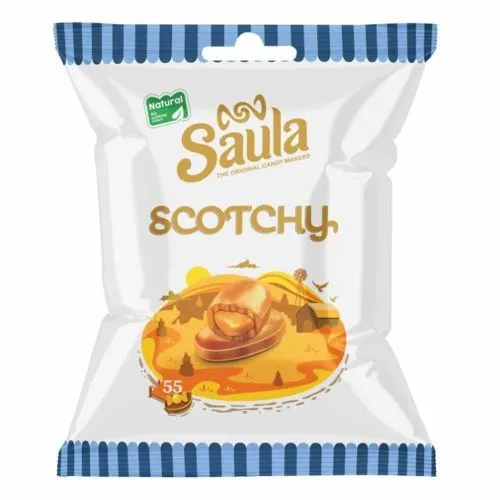ساولا بنبون بطعم الزبدة محشو بكريمة الحليب 480  جم/SAULA SCOTCHY CANDY 480 G