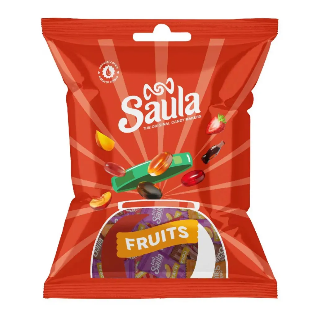 سولا بونبون بطعم الفواكه 400  جم/SAULA FRUITS CANDY 400 G