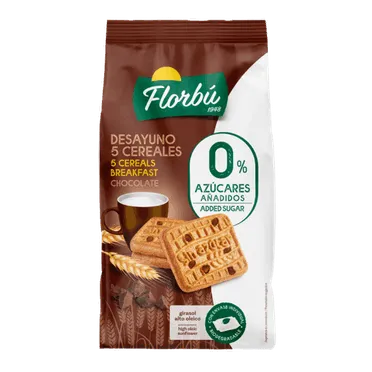 فلوربو بسكويت الحبوب الخمسه بالحليب 310  جم/FLORBU 5 CEREALS BREAKFAST 310 G