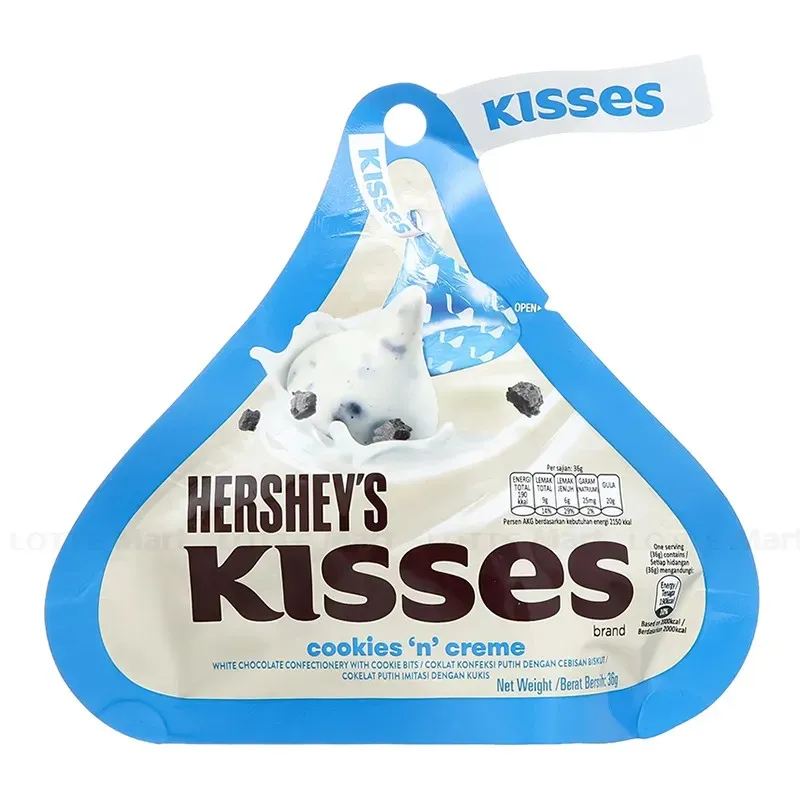 هيرشيز كيسيز كوكيز اند كريم 36 جم/HERSHEY'S KISSES COOKIES& CREAM 36 G