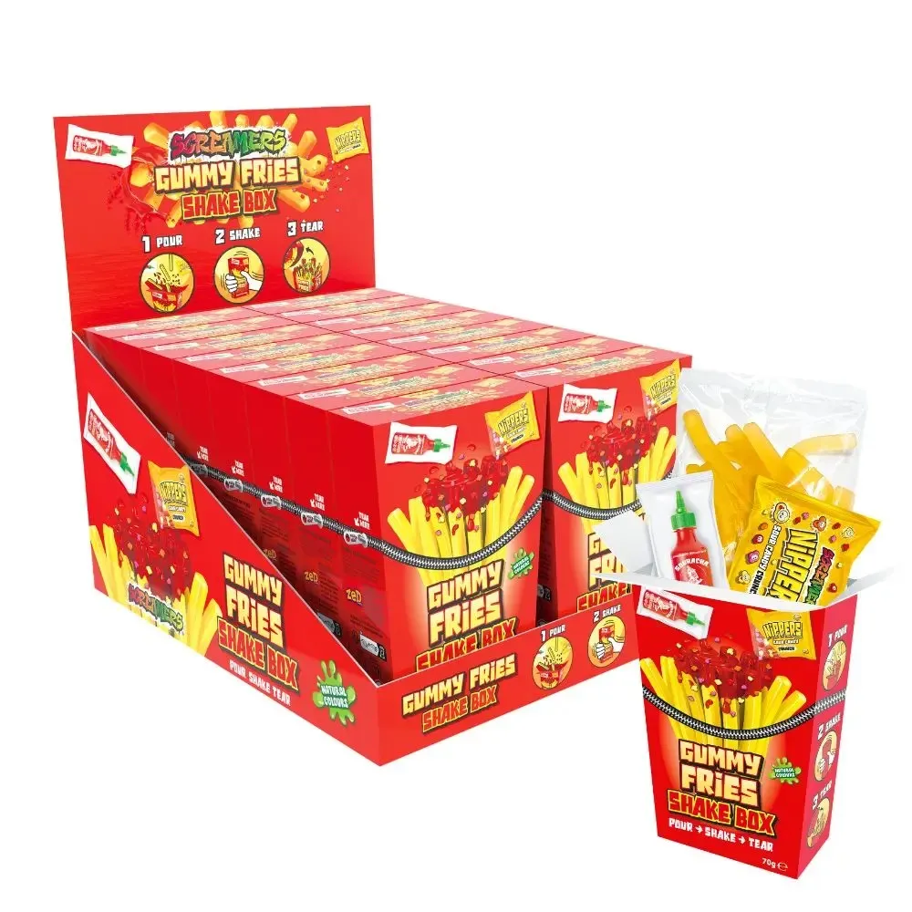 أولكر حلوى على شكل البطاطا المقلية 70  جم/ZED GUMMY SHAKE N SNACK 70 G