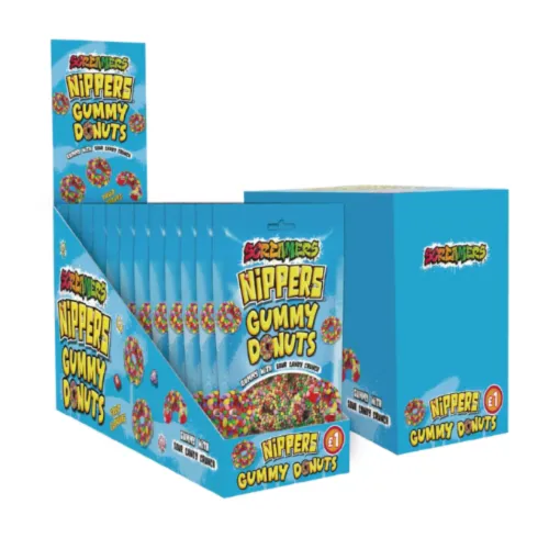 زد سكريمرز حلوى على شكل الدونات 85 جم/ZED SCREAMERS NIPPERS GUMMY WORMS 85 G