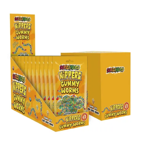 سكريمرز نيبرز حلوى على شكل دودة 85 جم/ZED NIPPERS GUMMY WORMS 85 G