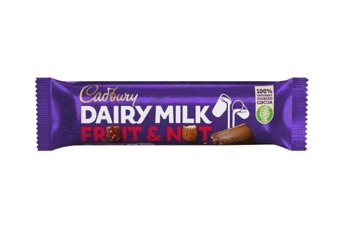 كادبورى ديرى ميلك بالفواكه والمكسرات 45 جم/CADBURY DAIRY MILK FRUIT & NUT 45 G