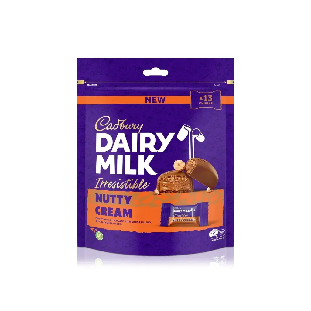 كادبورى ديرى ميلك بكريمة البندق والكاكاو 136.5  جم/CADBURY DAIRY MILK IRRESISTAIBLE NUTTY CREAM 136.5 G