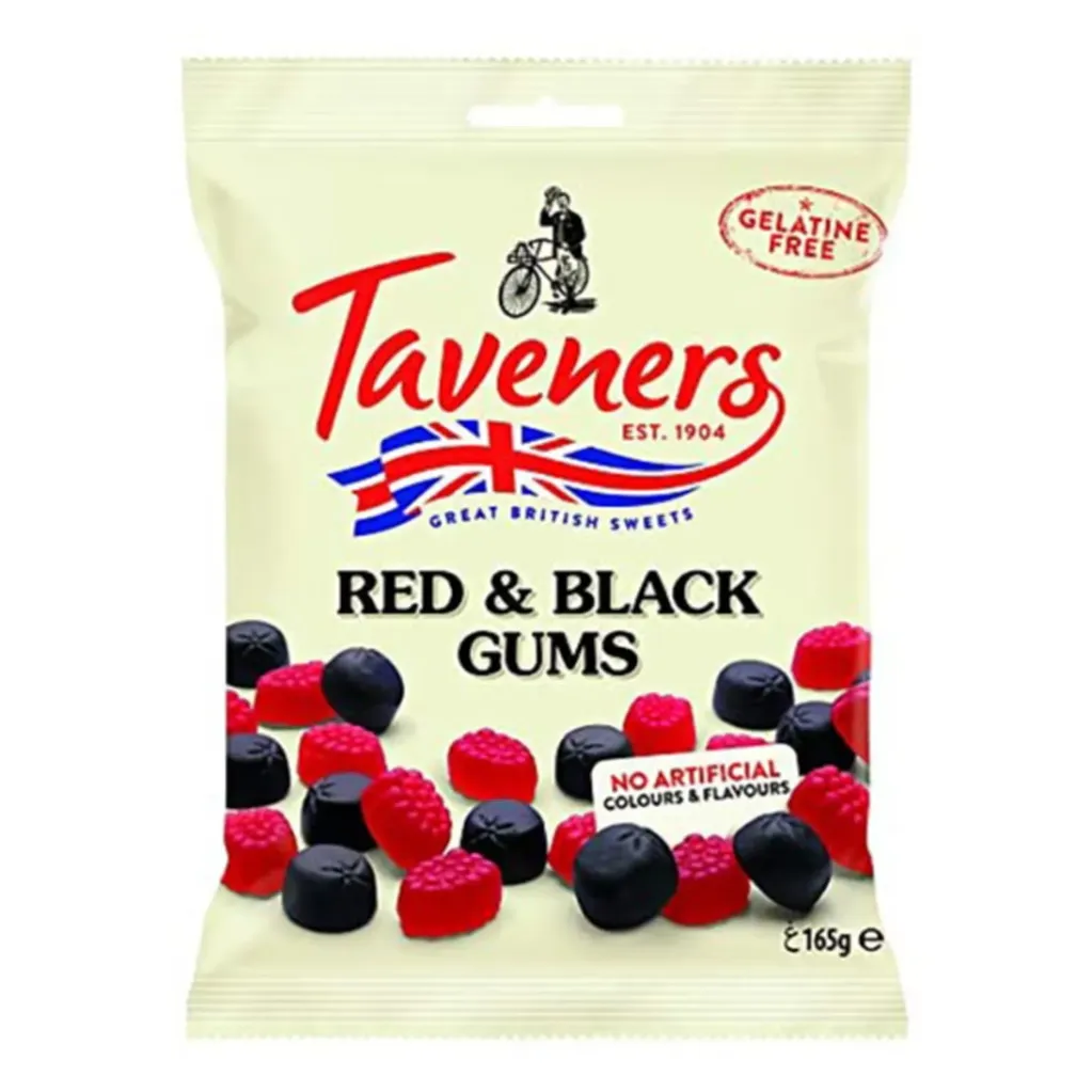 تافينيرز جيلى التوت الأحمر والأسود 165  جم/TAVENERS RED & BLACK GUMS 165 G
