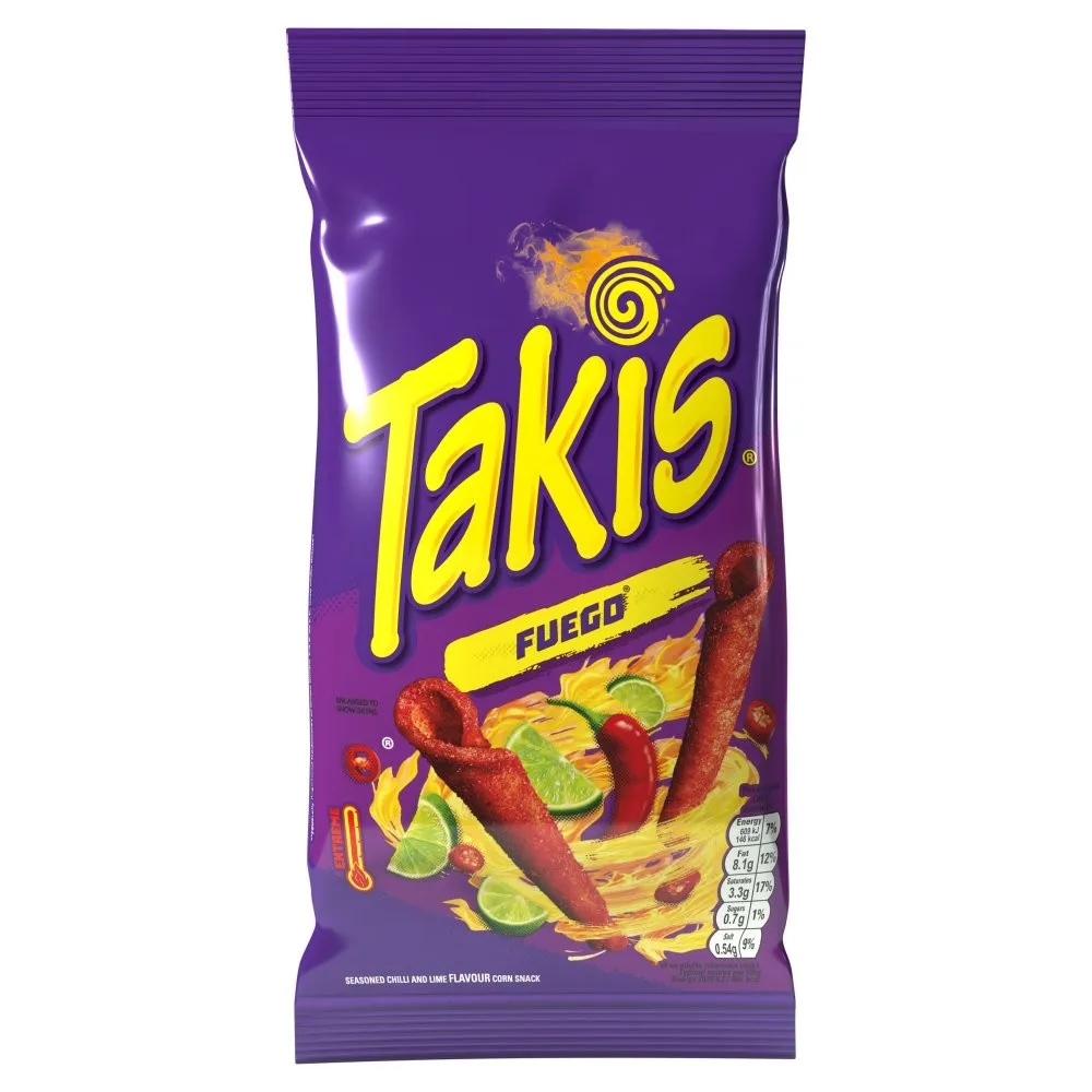 تاكيس فويقو بالفلفل والليمون 100  جم/TAKIS FUEGO CHILLI PEPPER & LEMON 100 G