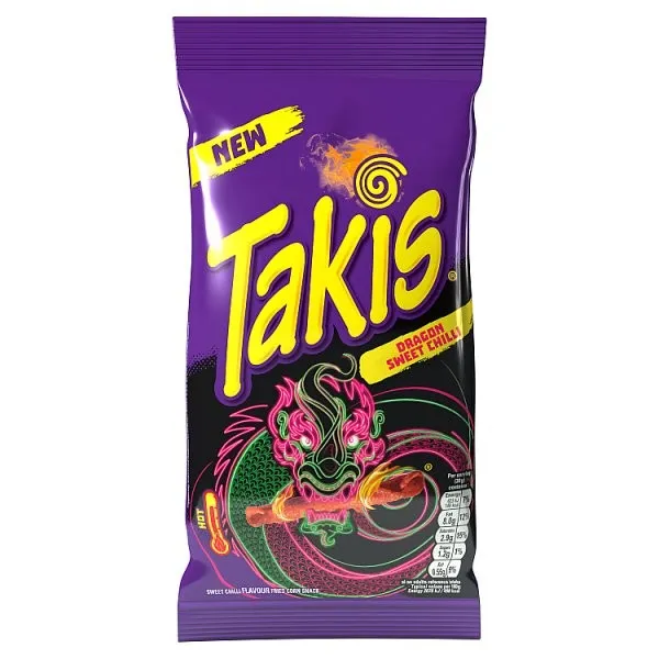 تاكيس دراجون بالفلفل الحلو 100  جم/TAKIS DRAGON SWEET CHILLI 100 G