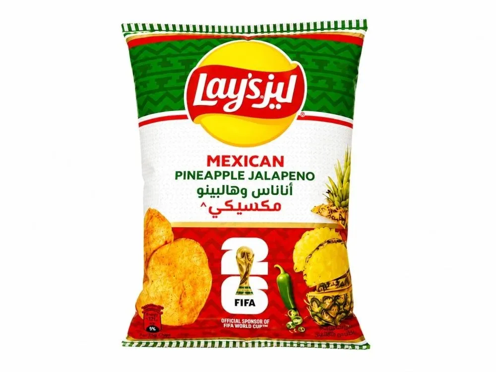 ليز اناناس وهالبينو مكسيكى 155  جم/LAY'S PINEAPPLE JALAPENO 155 G