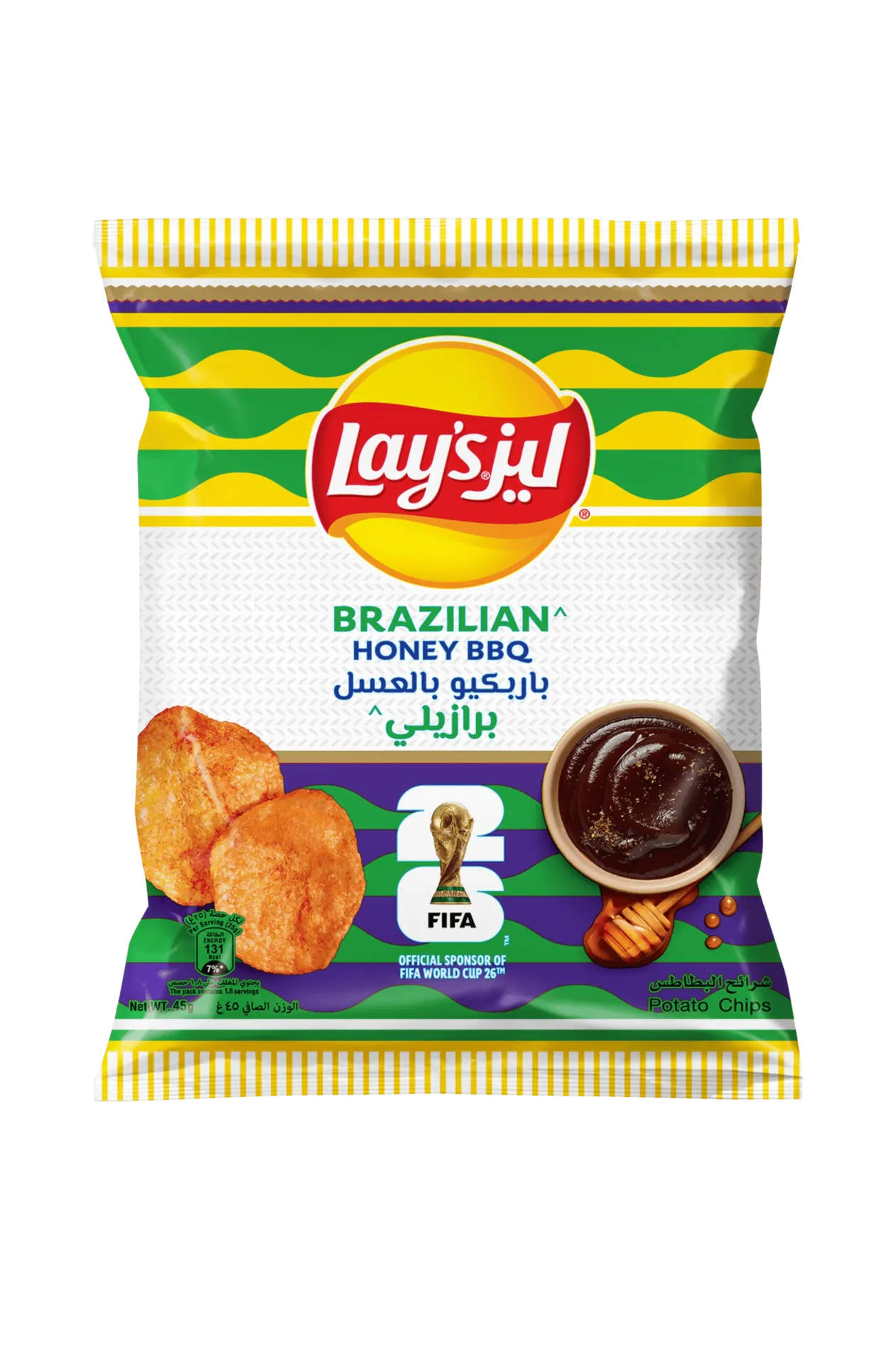 ليز باربكيو بالعسل برازيلى 45  جم/LAY'S HONEY BBQ BRAZILIAN 45 G