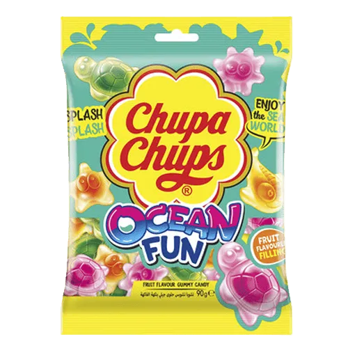 تشوبا تشوبس حلوى جيلى بنكهة الفاكهة 160  جم/CHUPA CHUPS OCEAN FUN 16 G