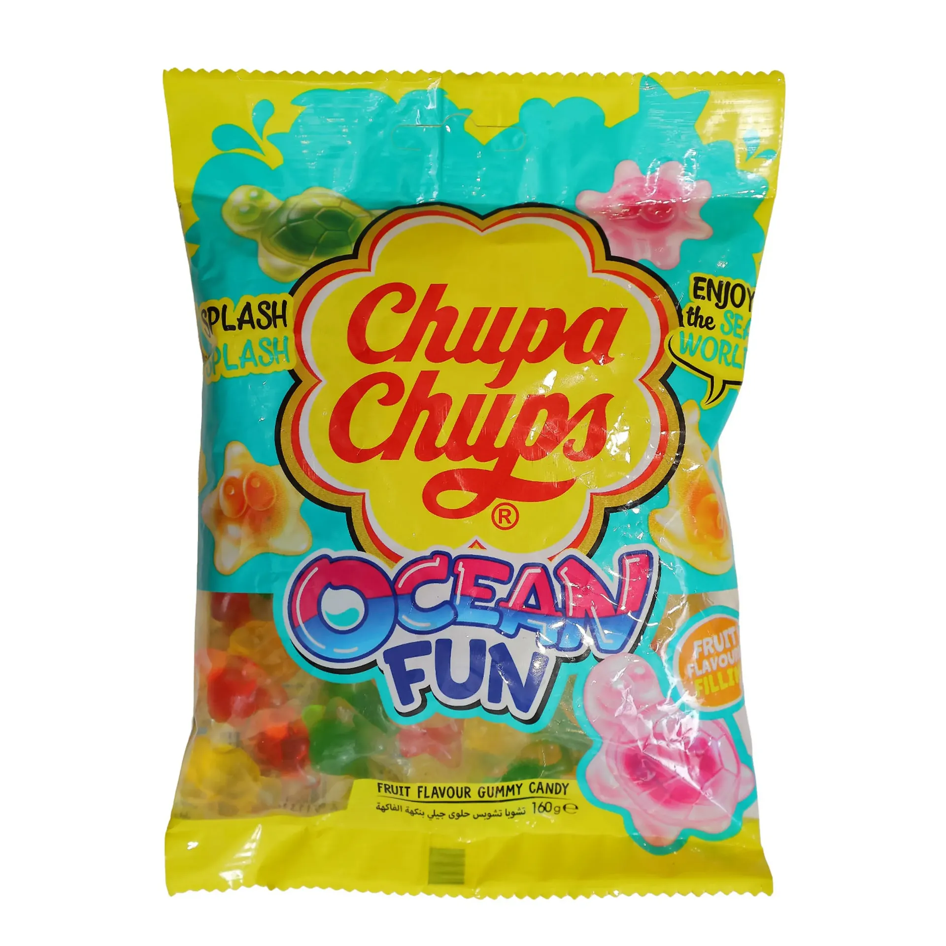 تشوبا تشوبس حلوى جيلى نكهة الفواكة 90  جم/CHUPA CHUPS OCEAN FUN 90 G