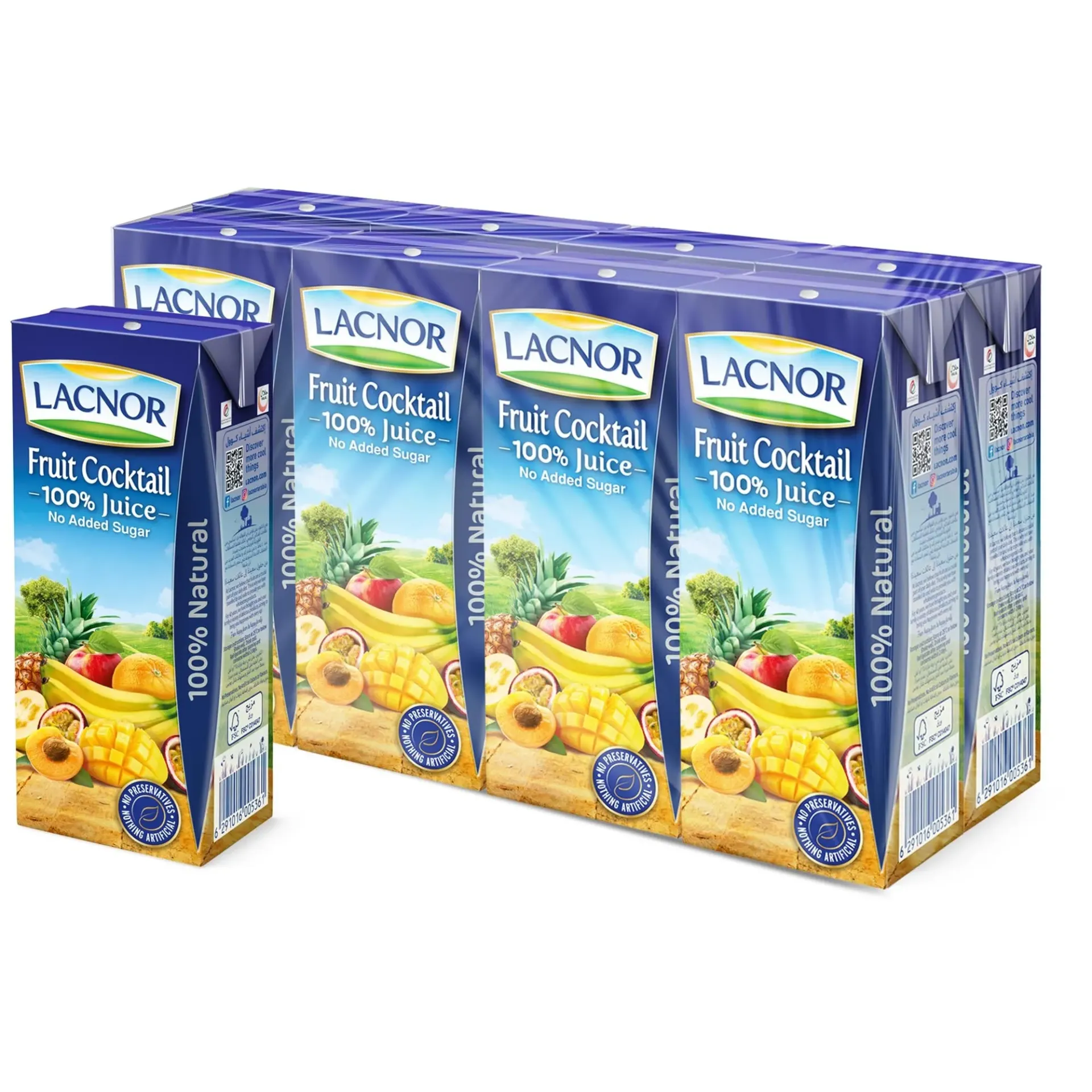 عصير لاكنور نكهة الكوكتيل 180  مل/LACNOR COCKTAIL JUICE 180 LG
