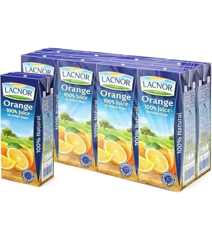 عصير لاكنور نكهة البرتقال 180  مل/LACNOR ORANGE JUICE 180 LG