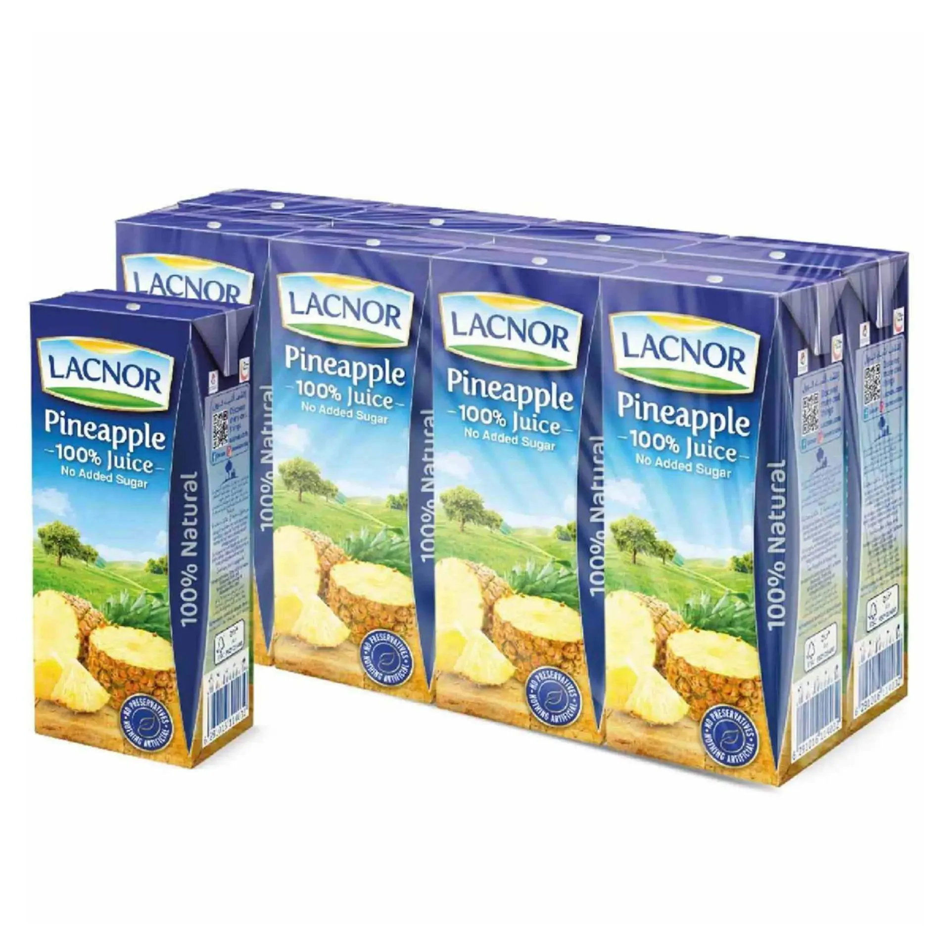 عصير لاكنور نكهة الأناناس 180  مل/LACNOR PINEAPPLE JUICE 180 LG