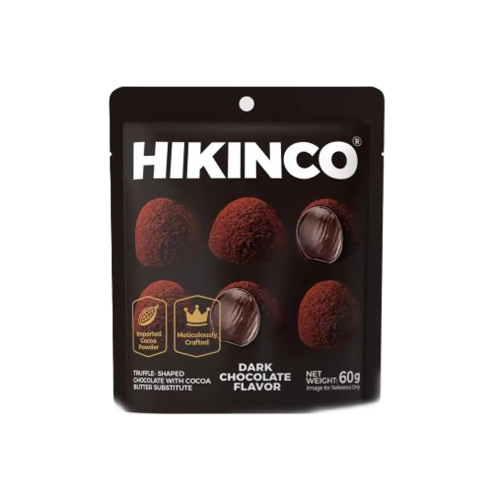 هيكينكو ترافيل نكهة الشوكولاتة الداكنة 60  جم/HIKINCO TRUFFLE SHAPED DARK CHOCOLATE FLAVOR 60 G