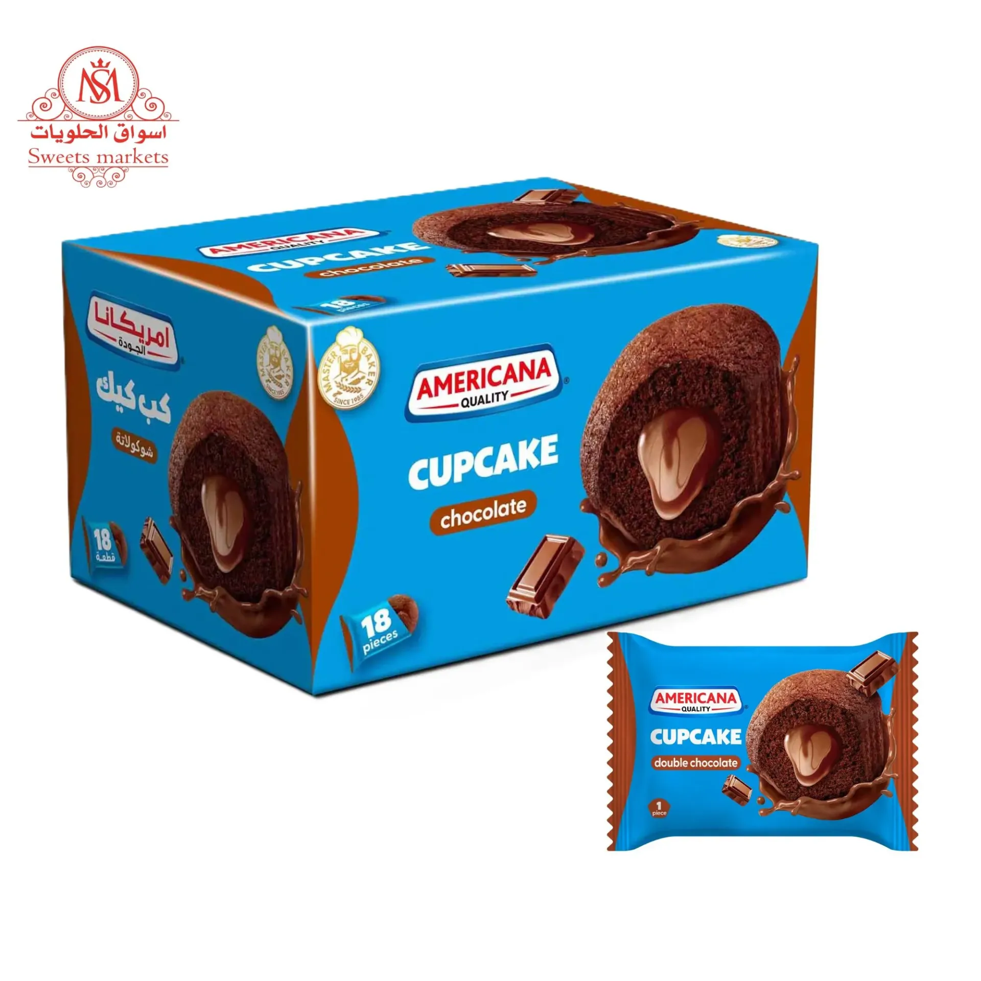 أمريكانا كب كيك الشوكولاتة 28 جم*18/AMERICANA CUP CAKE CHOCOLATE 18 *28G