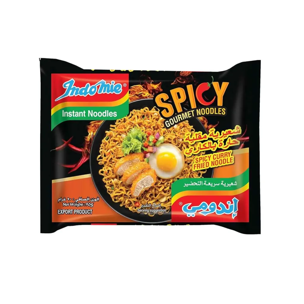 اندومى شعرية مقلية نكهة الكارى الحار 10 حبة/INDOMIE FRIED NOODLES SPICY CURRY FLAVOR  10 PCS