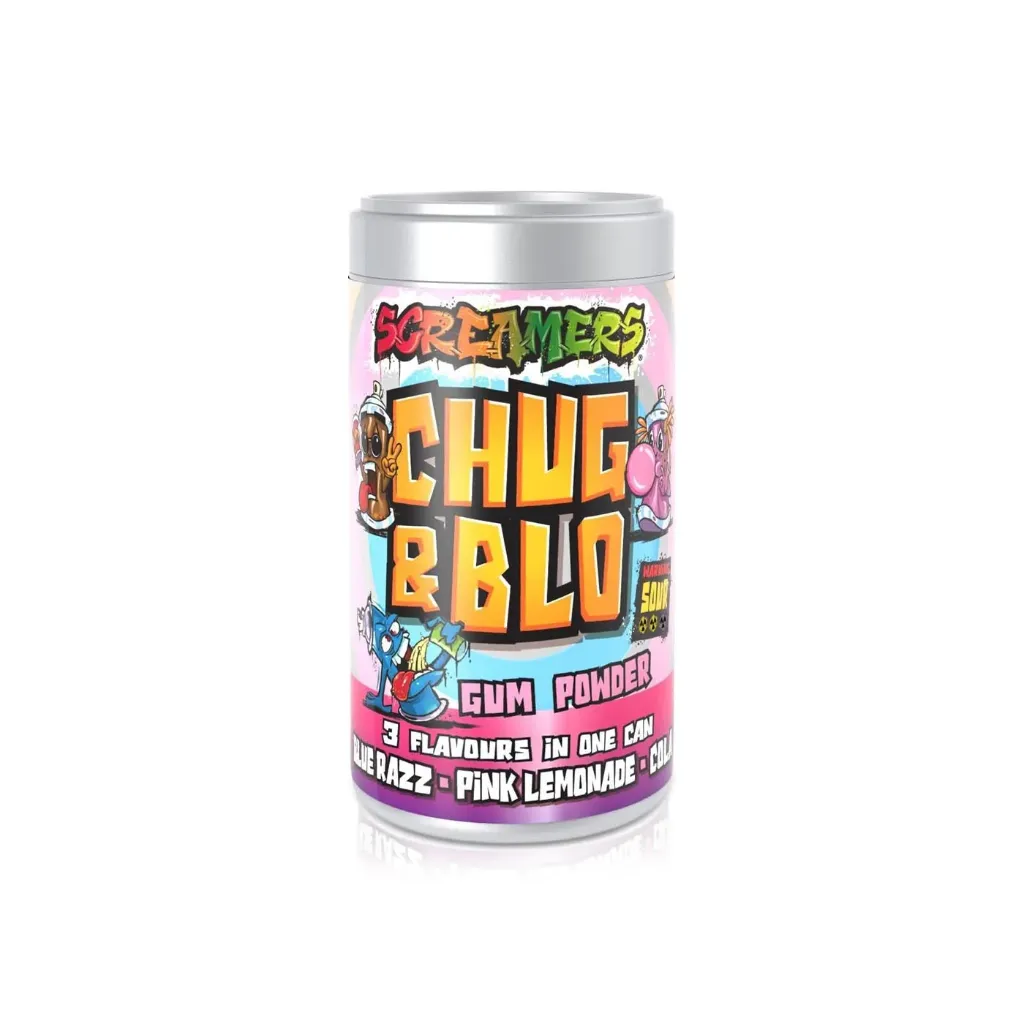 سكريمرز علك بودر 55 جم/SCREAMERS CHUG&BLO 55 G