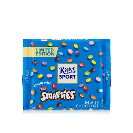شوكولاتة ريتر سبورت سمارتيز 100جرام/RITTER SPORT SMARTIES CHOCOLATE 100G