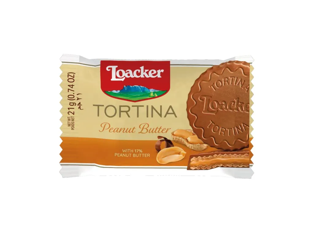 LOACKER TORTINA PEANUT BUTTER 21G - لوكر تورتينا زبدة الفول السودانى 21جم