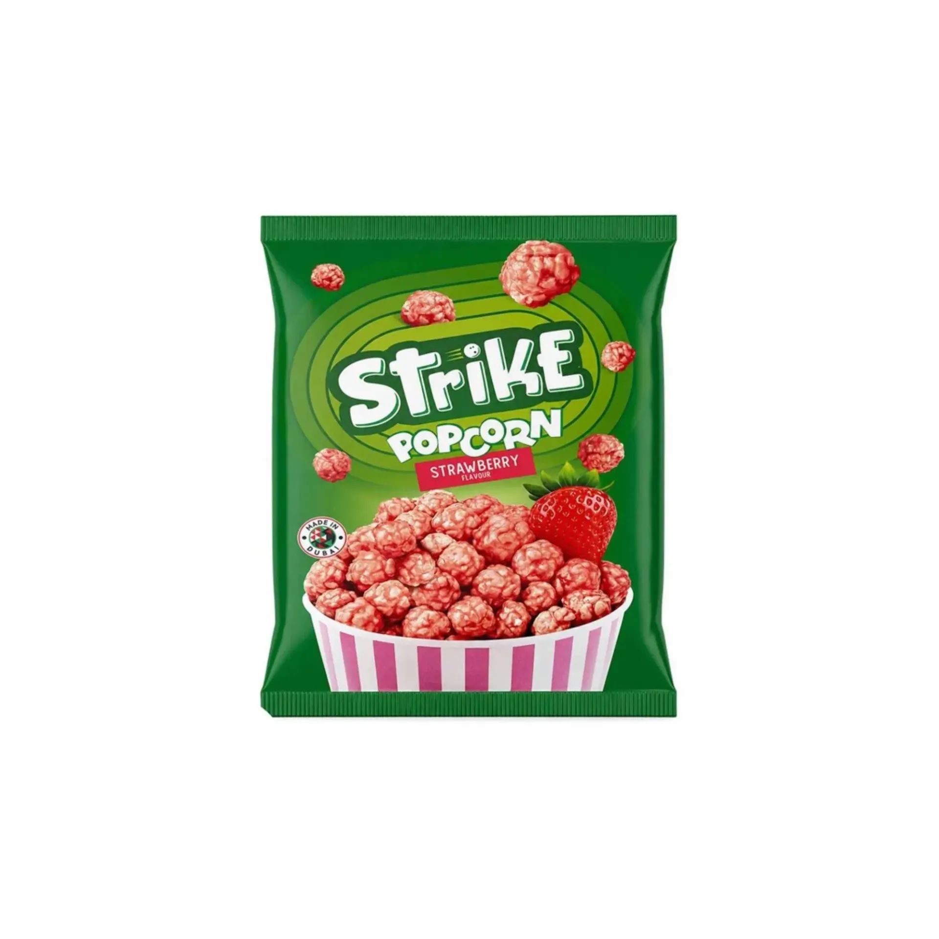 سترايك بوب كورن بالفراولة 50 جم/STRIKE POP CORN WITH STRAWBERRY 50G