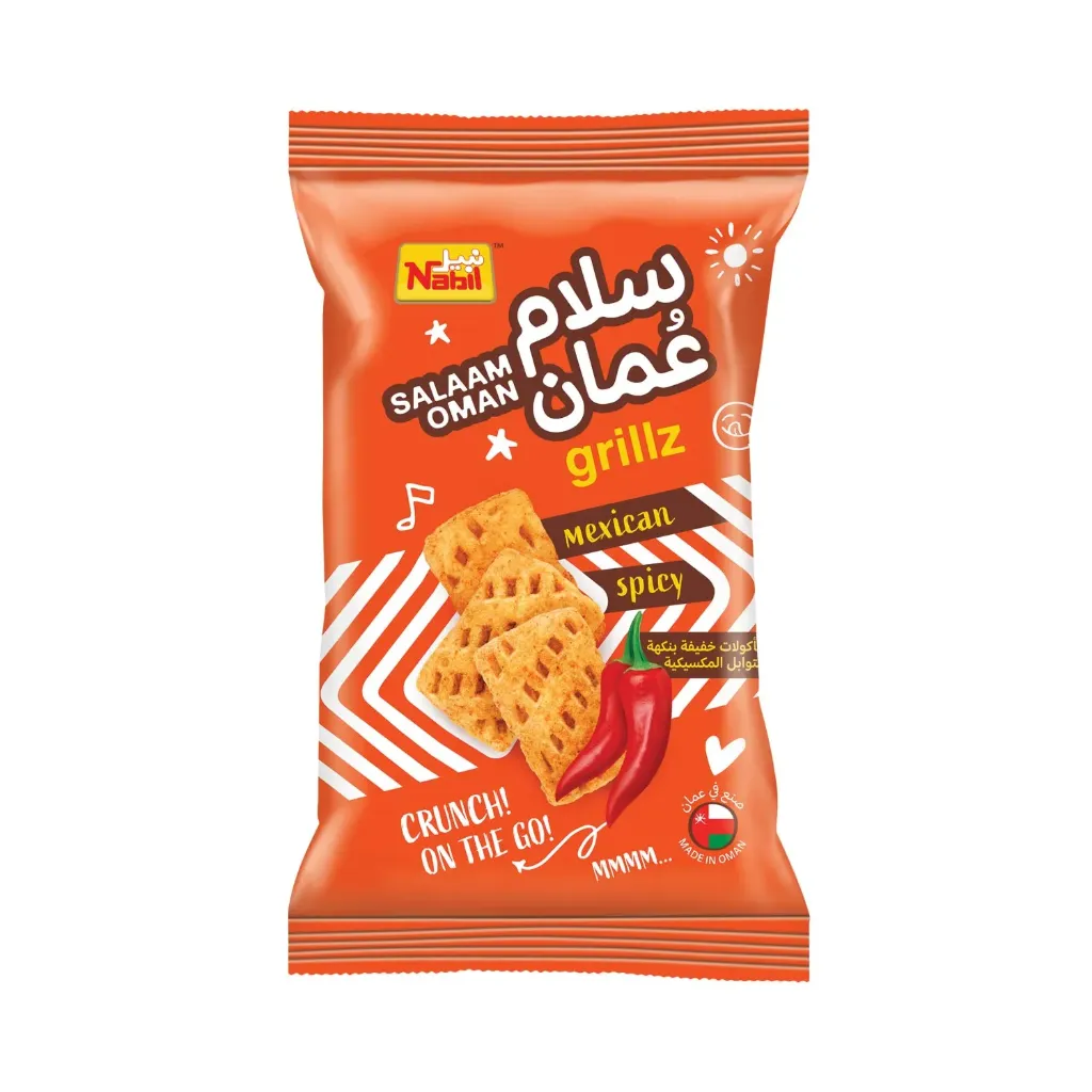 سلام عمان شيبس نكهة التوابل المكسيكية 60 جم/SALAM OMAN GRILLZ MEXICAN SPICY FLAVOR 60 G