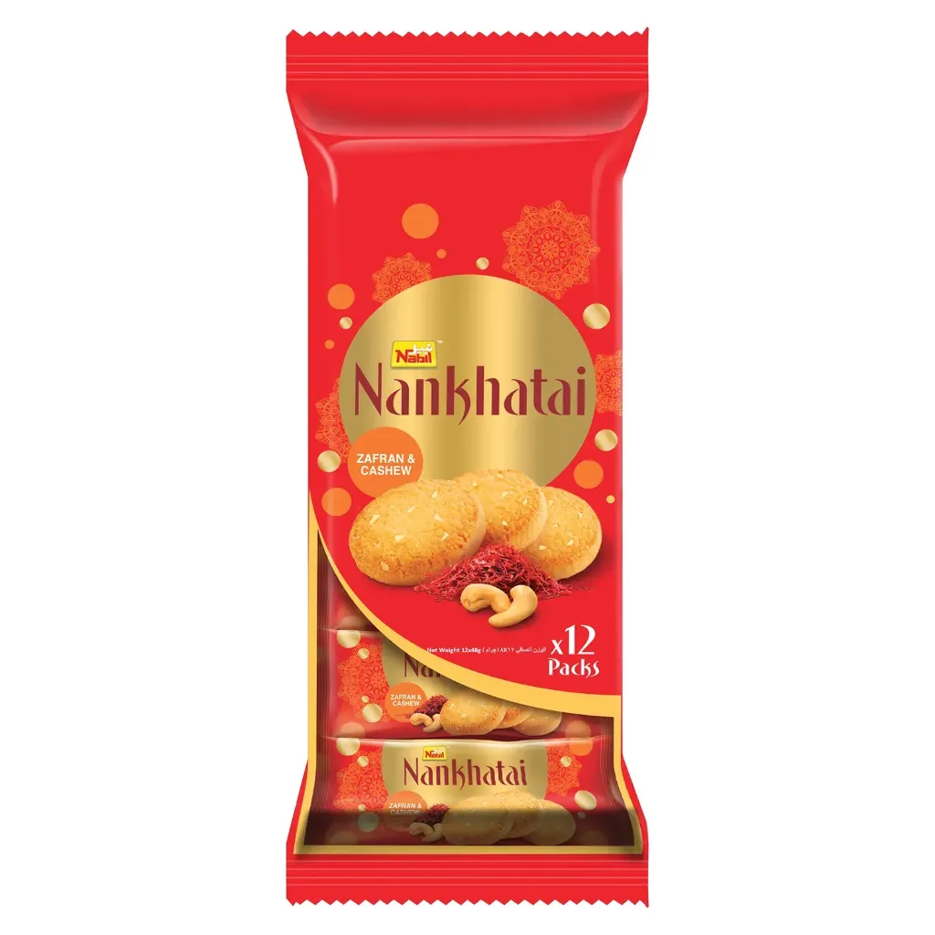 نبيل نانختاى بالزعفران والكاجو 12*48 جم/NABIL NANKHATAI ZAFRAN&CASHEW12*48 G